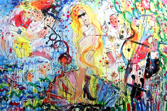 Living room painting by Dariusz Grajek titled Venus