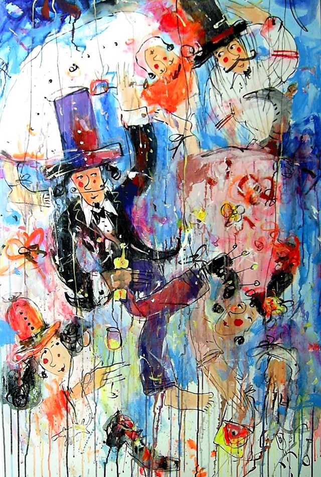 Obraz do salonu artysty Dariusz Grajek pod tytułem Marionetki...