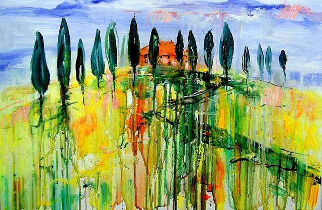 Living room painting by Dariusz Grajek titled Toscany...