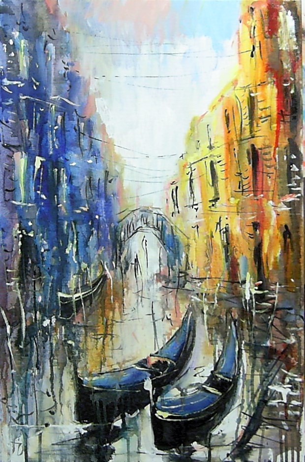 Living room painting by Dariusz Grajek titled Venice .....