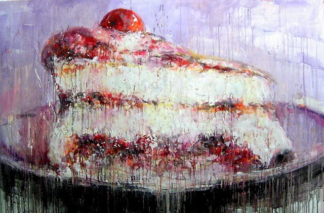 Living room painting by Dariusz Grajek titled  Cherry on top...