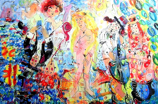 Living room painting by Dariusz Grajek titled  Blonde Venus .....
