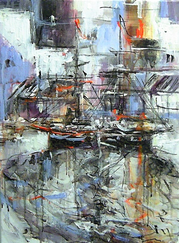 Obraz do salonu artysty Dariusz Grajek pod tytułem Mały port...