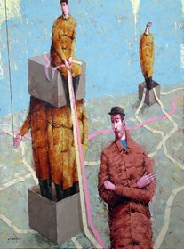 By zbiorowe myśli ulotnymi nie były autora Waldemar J. Marszałek (Olej) Obraz do salonu artysty Waldemar J. Marszałek pod tytułem By zbiorowe myśli ulotnymi nie były