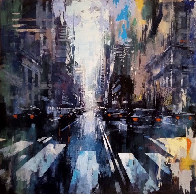 Obraz do salonu artysty Piotr Zawadzki pod tytułem Metropolis. New York life 3