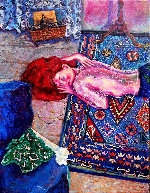 Living room painting by Asya Bayli titled Cold floor