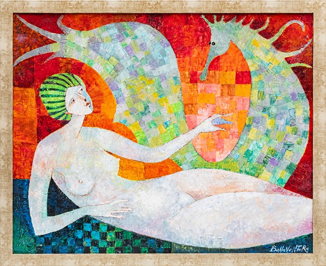 Living room painting by Jan Bonawentura Ostrowski titled Untitled