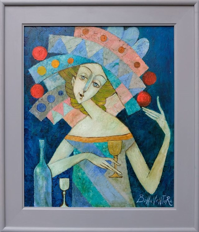 Obraz do salonu artysty Jan Bonawentura Ostrowski pod tytułem Dziewczyna z kielichem
