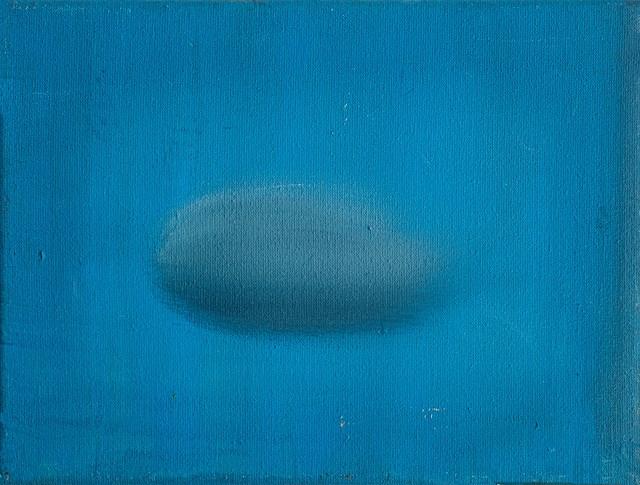 Living room painting by Jakub Słomkowski titled Disappearing Cloud