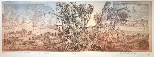 Living room print by Krzysztof Wieczorek titled Wandering through the wide valleys of Hercules Petershon Seghers 16/50