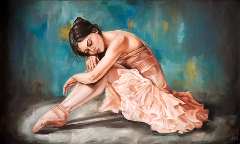 Obraz do salonu artysty Andżelika Kucharska pod tytułem W ciszy