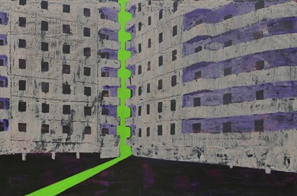 Obraz do salonu artysty Marek Zając pod tytułem Zielona szczelina