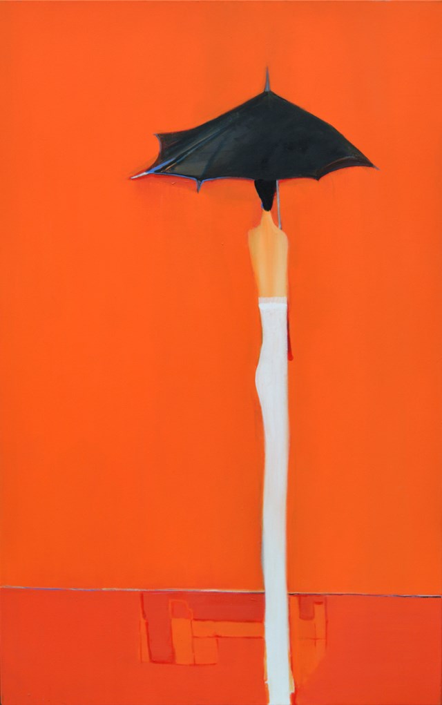 Living room painting by Zbigniew Nowosadzki titled Umbrella