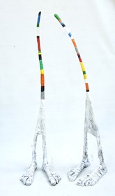 Living room sculpture by Paweł Rubaszewski titled A colorful meeting