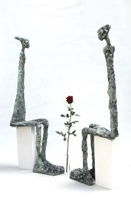 Living room sculpture by Paweł Rubaszewski titled We are sitting here by the rose