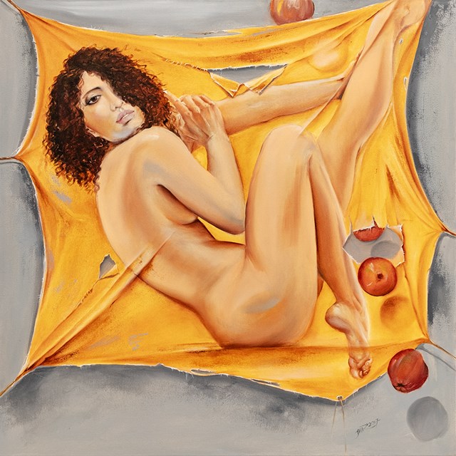 Living room painting by Iwona Wierkowska-Rogowska titled Eve
