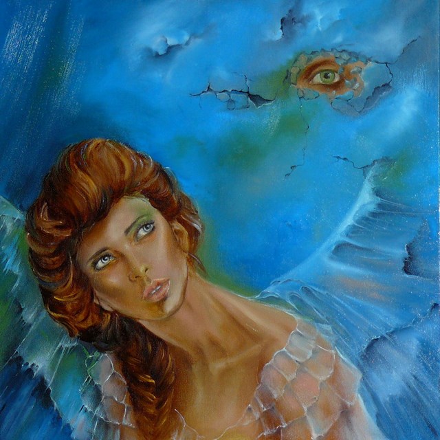 Obraz do salonu artysty Iwona Wierkowska-Rogowska pod tytułem Zajrzeć do nieba
