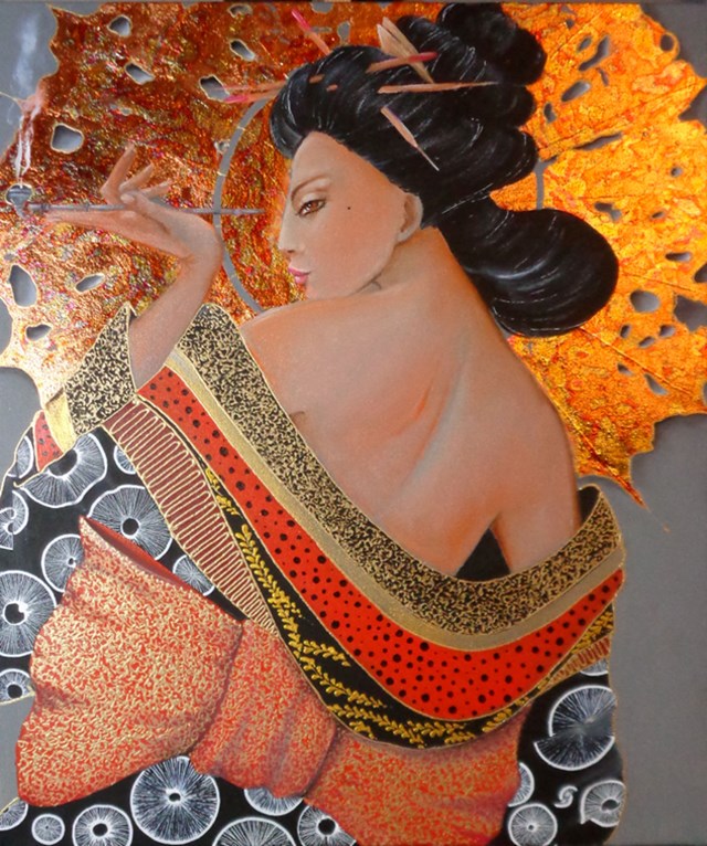 Obraz do salonu artysty Iwona Wierkowska-Rogowska pod tytułem Gejsza III