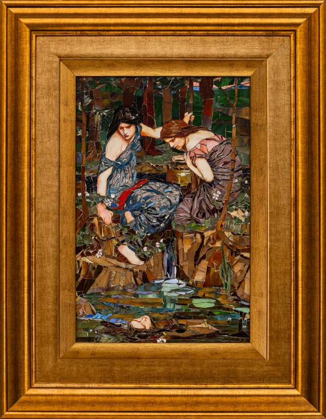 Living room painting by Justyna Klimczewska titled Interpretation of Waterhouse's painting