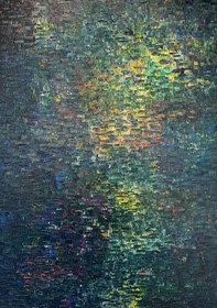 Obraz do salonu artysty Kamil Gos pod tytułem Konstelacja przypadkowej powagi