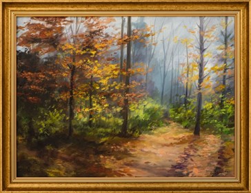 Obraz do salonu artysty Zygmunt Ziemka pod tytułem Jesienny las