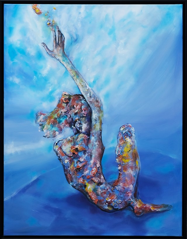 Obraz do salonu artysty Łukasz Jankiewicz pod tytułem Dotykając koloru