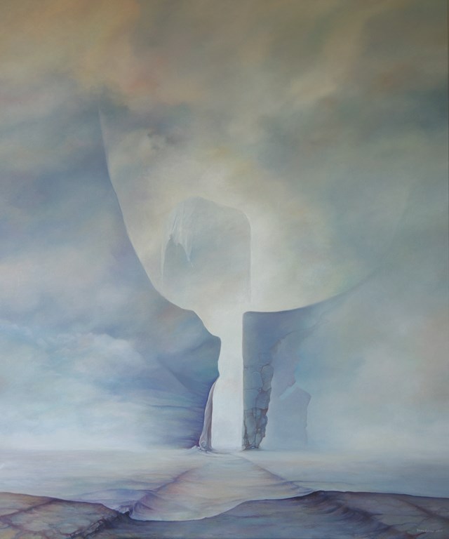 Obraz do salonu artysty Piotr Horodyński pod tytułem Kiedy horyzont tuli się do snu