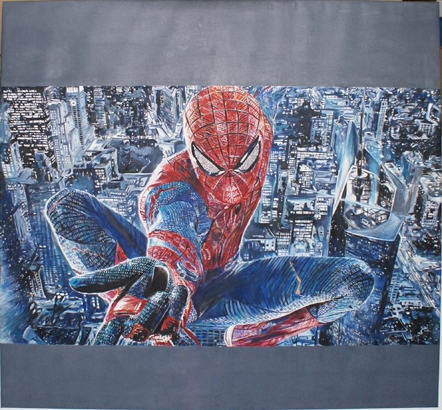 Obraz do salonu artysty Ilona Foryś pod tytułem ,,Spiderman''