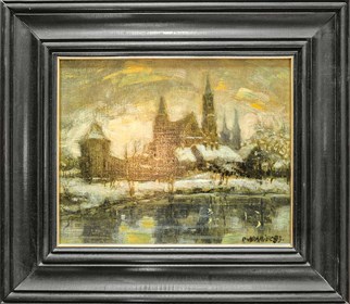 Obraz do salonu artysty Dorota Falkowska-Adamiec pod tytułem Wrocław Ostrów Tumski