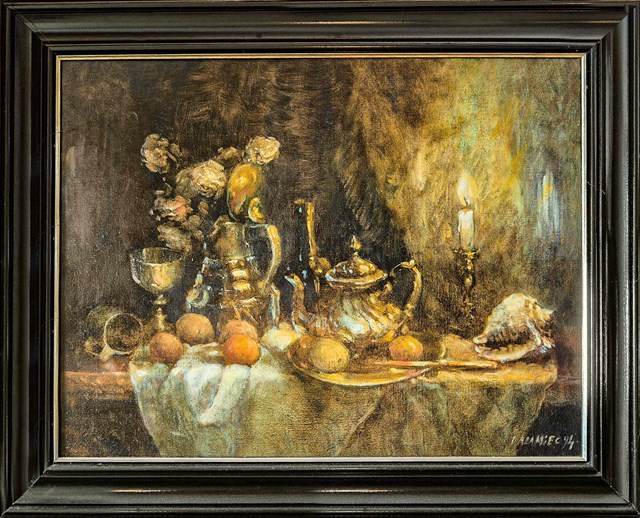 Obraz do salonu artysty Dorota Falkowska-Adamiec pod tytułem Martwa natura ze świecą