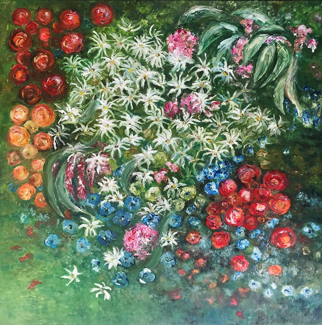 Obraz do salonu artysty Anna Forycka-Putiatycka pod tytułem Kwitnący ogród