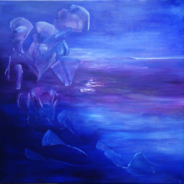 Obraz do salonu artysty Anna Forycka-Putiatycka pod tytułem Pieśń o zachodzie słońca