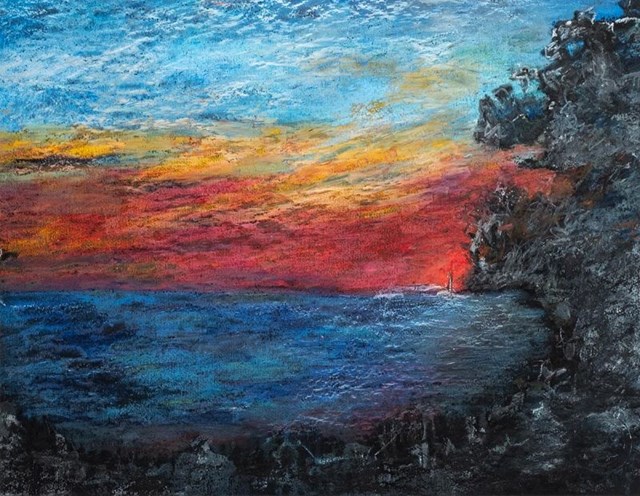 Obraz do salonu artysty Anna Forycka-Putiatycka pod tytułem Widok na Sanary sur Mer