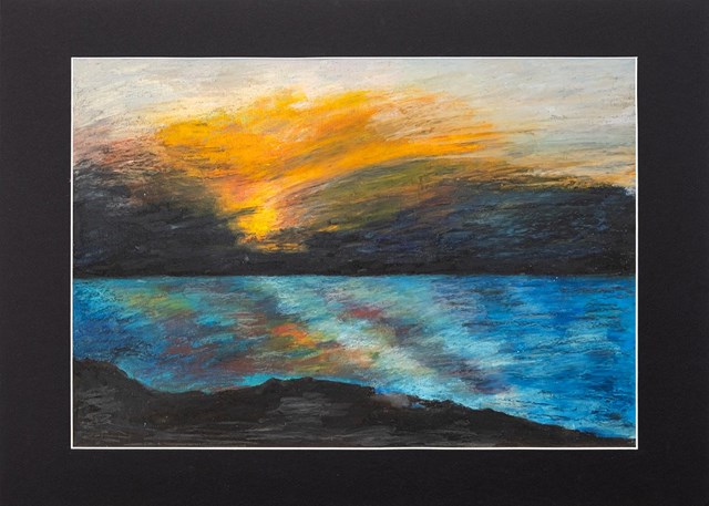 Zachód słońca w Normandii II - wizualizacja pracy autora Anna Forycka-Putiatycka