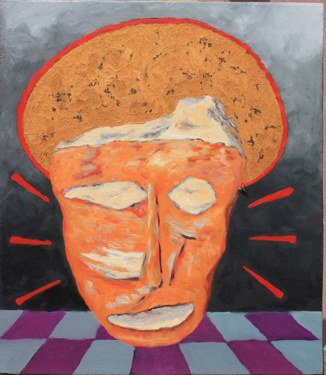 Obraz do salonu artysty Jan Bembenista pod tytułem Ceglana twarz