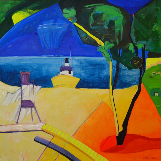 Living room painting by Ewa Osińska-Rozpędek titled  Before storm