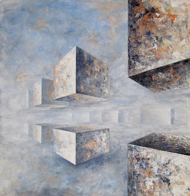 Living room painting by Iwona Gabryś titled Composition 319