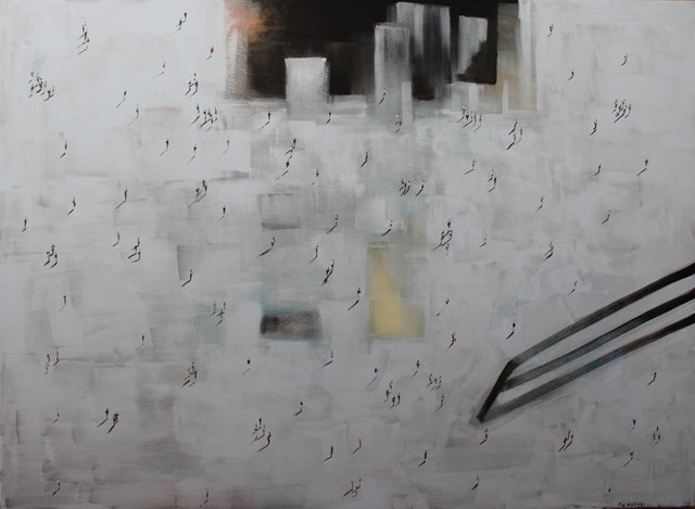 Obraz do salonu artysty Filip Łoziński pod tytułem Cienie wdzierające się ze świata