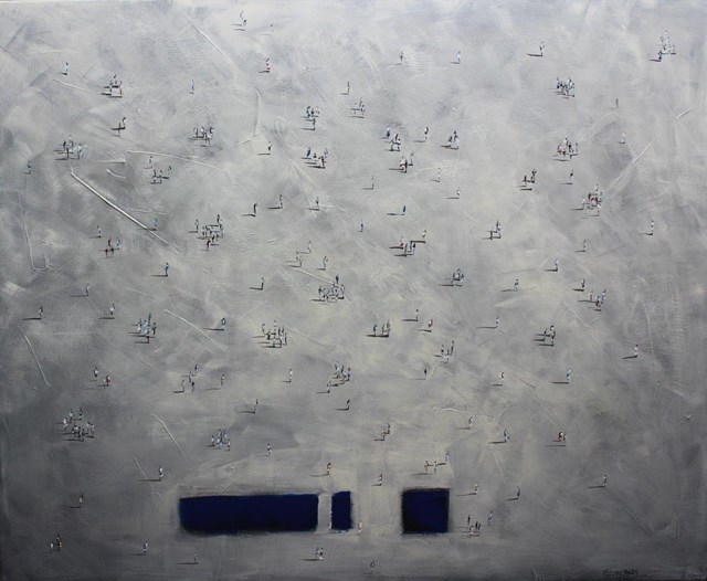 Living room painting by Filip Łoziński titled Ode to dirt