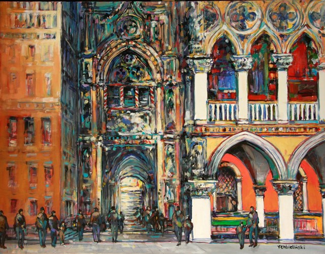 Obraz do salonu artysty Piotr Rembieliński pod tytułem Wenecja Pałac Dożów