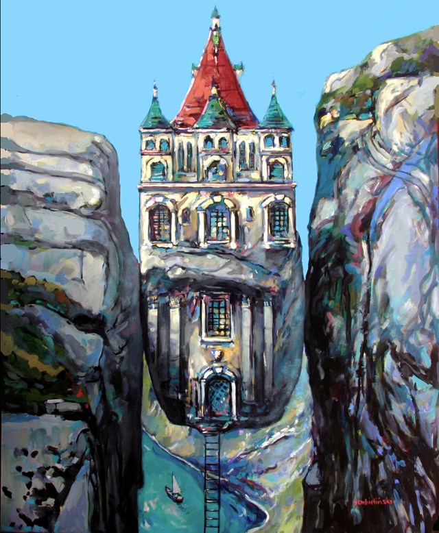 Obraz do salonu artysty Piotr Rembieliński pod tytułem My house is my castle