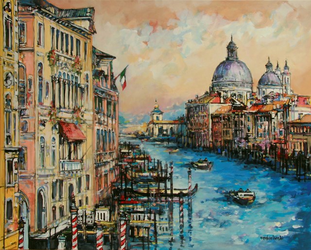 Obraz do salonu artysty Piotr Rembieliński pod tytułem Wenecja Canal Grande