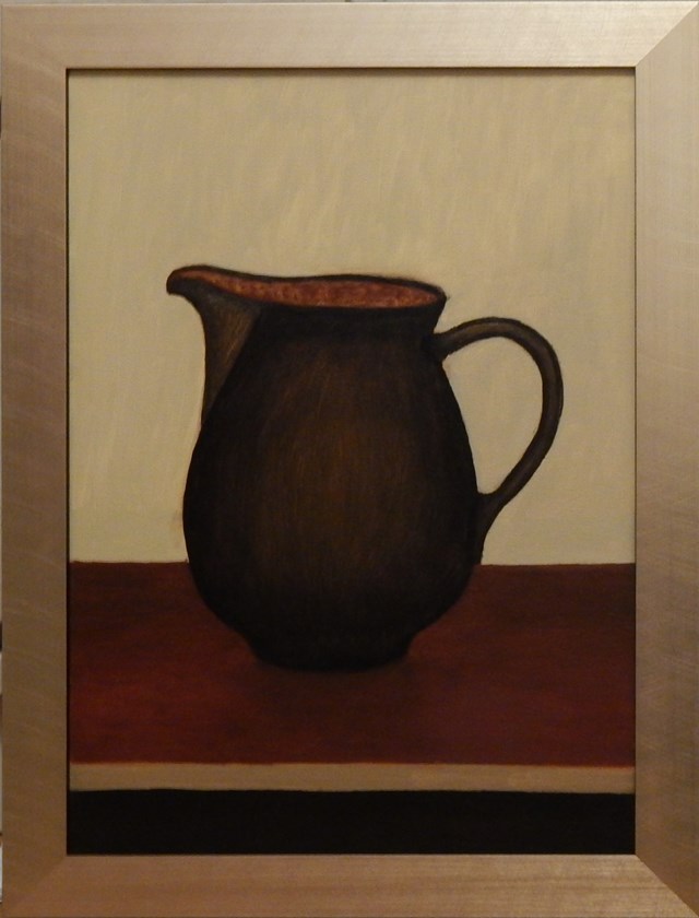 Living room painting by Tomasz Gołaski titled Brown Pitcher