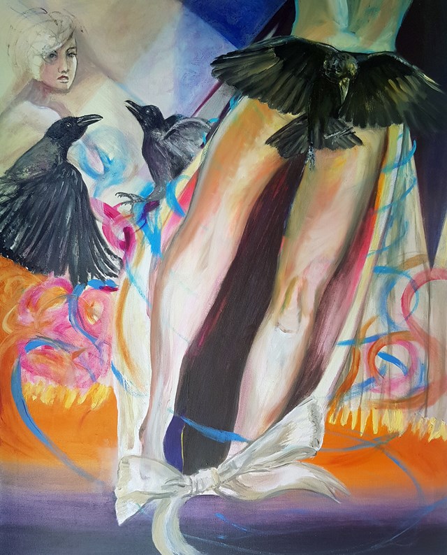 Living room painting by Katarzyna Rymarz titled Obsession no 3