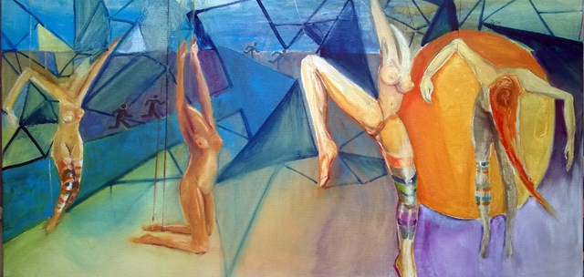 Obraz do salonu artysty Katarzyna Rymarz pod tytułem Marionetki