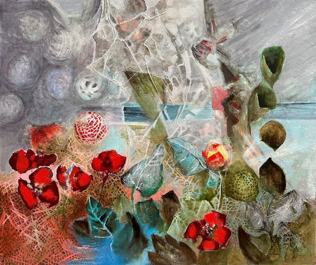 Obraz do salonu artysty Anna Lupa-Suchy pod tytułem Od bieli do czerwieni