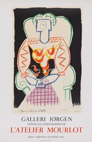 Grafika do salonu artysty Pablo Picasso pod tytułem La Femme au Fauteuil