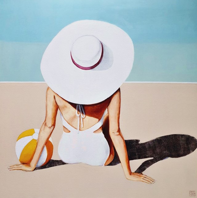 Obraz do salonu artysty Renata Magda pod tytułem spotkanie na plaży III