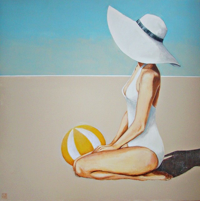 Obraz do salonu artysty Renata Magda pod tytułem Spotkanie na plaży II