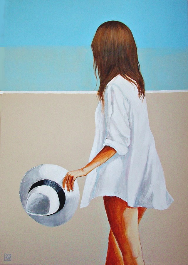 Obraz do salonu artysty Renata Magda pod tytułem Spotkanie na plaży 